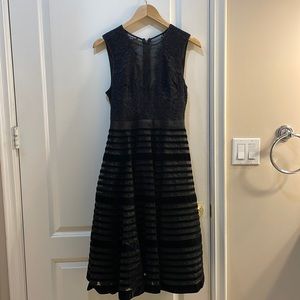 Bebe black velvet midi dress